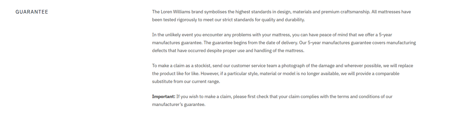 Loren Williams Tencel 1200 Mattress