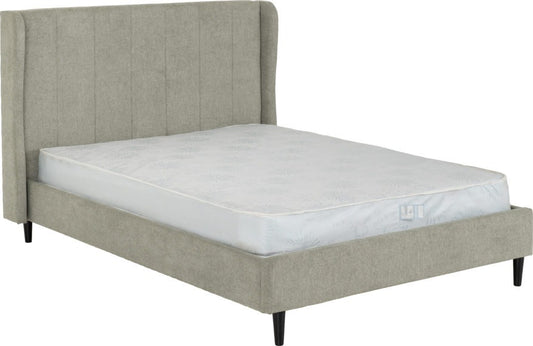 Amelia 4'6" Bed Dark Grey Fabric