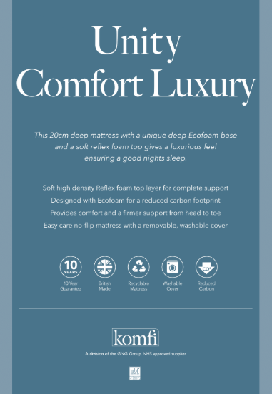 Komfi Unity Comfort Luxury 20cm Mattress