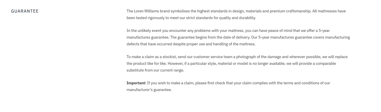 Loren Williams Tencel 1500 Mattress