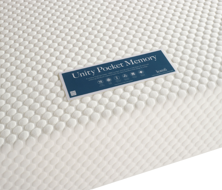 Komfi Unity Memory 1000 Pocket Sprung 20cm Mattress label