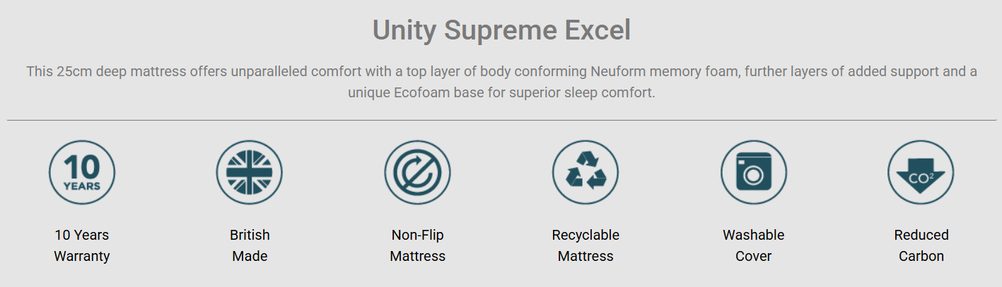 Komfi Unity Supreme Excel 25cm Mattress