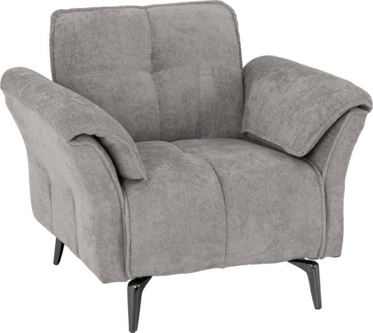 Amalfi 1 Seater Sofa Grey Fabric