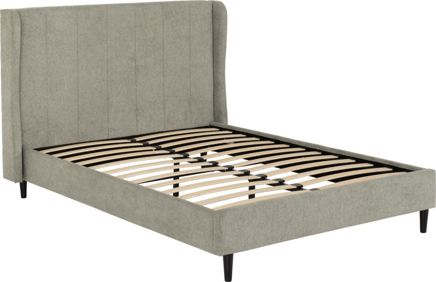 Amelia 4'6" Bed Dark Grey Fabric