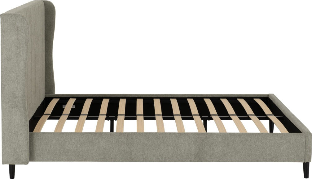 Amelia 4'6" Bed Dark Grey Fabric