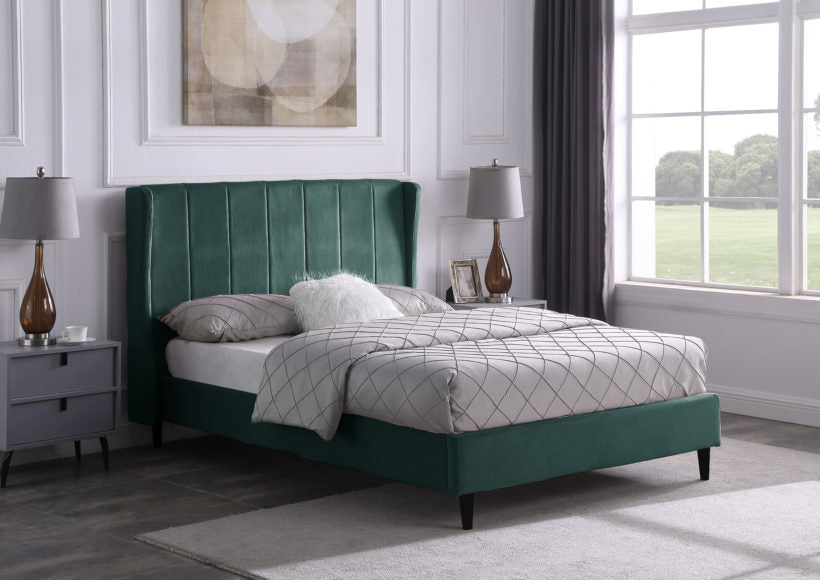 Amelia Plus 5' Storage Bed Dark Grey Fabric