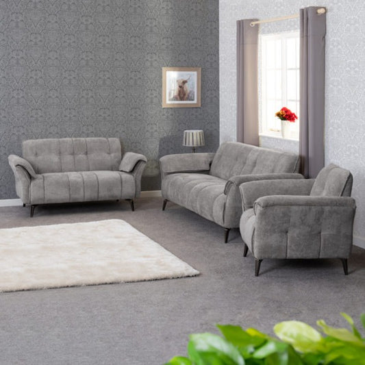 Amalfi 3 Seater Sofa Grey Fabric