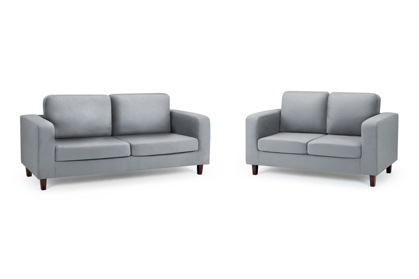 Box Sofa Grey Fabric