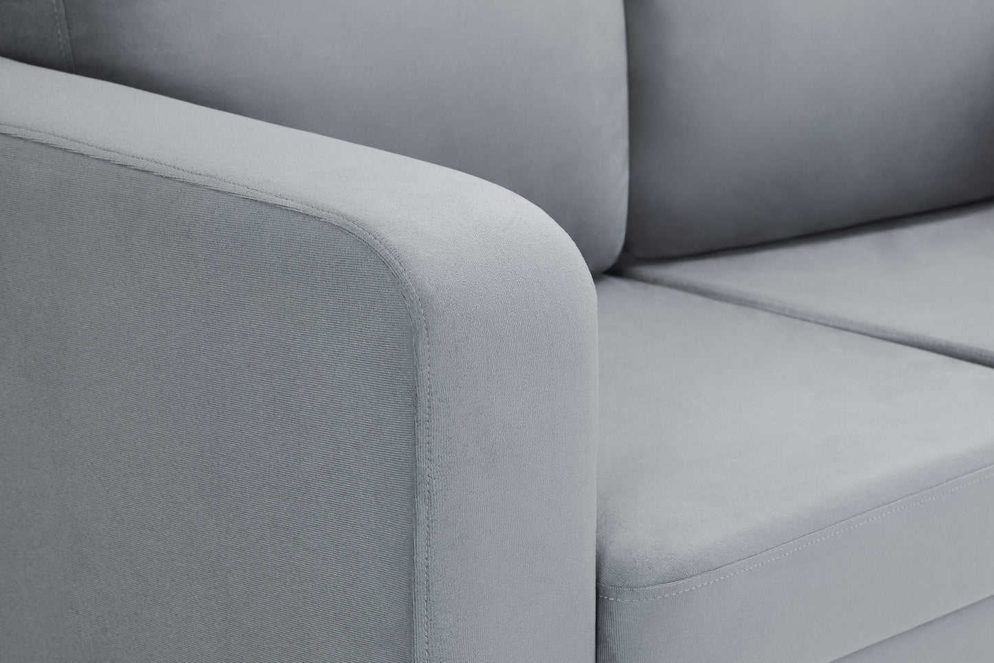 Box Sofa Grey Fabric