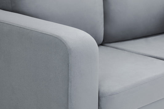 Box Sofa Grey Fabric