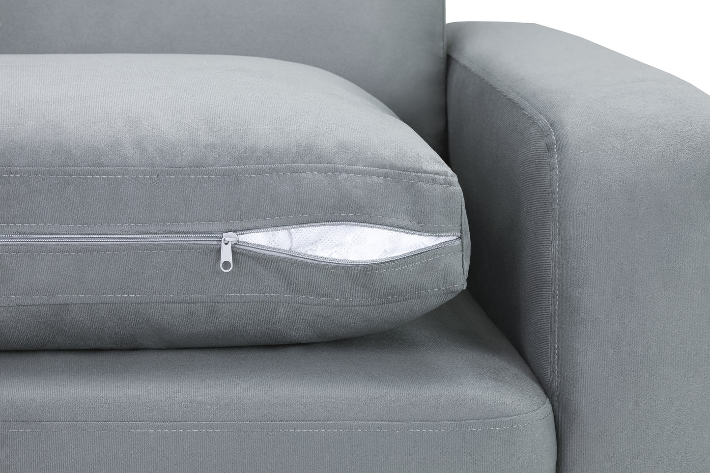 Box Sofa Grey Fabric