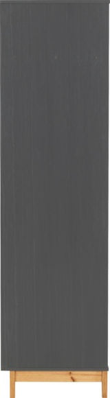 Cleveland 3 Door Wardrobe White/Grey Metal Effect