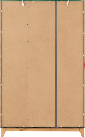 Cleveland 3 Door Wardrobe White/Grey Metal Effect