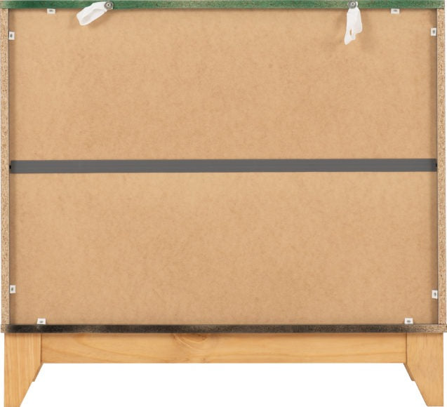 Cleveland 3 Drawer Chest White/Grey Metal Effect