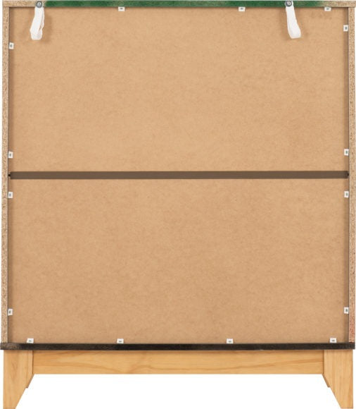 Cleveland 3+2 Drawer Chest White/Grey Metal Effect
