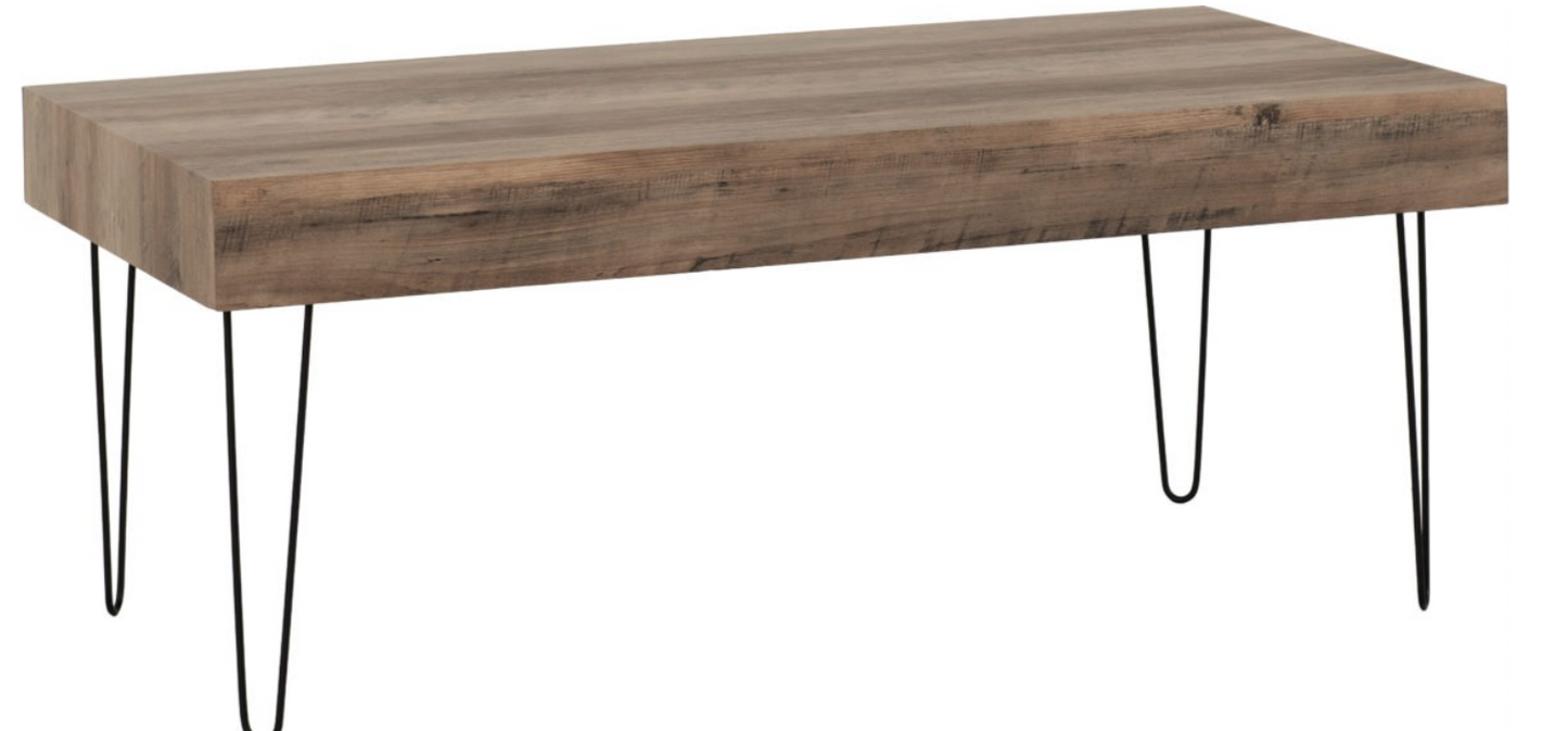 Troy Coffee Table Medium Oak Effect/Black