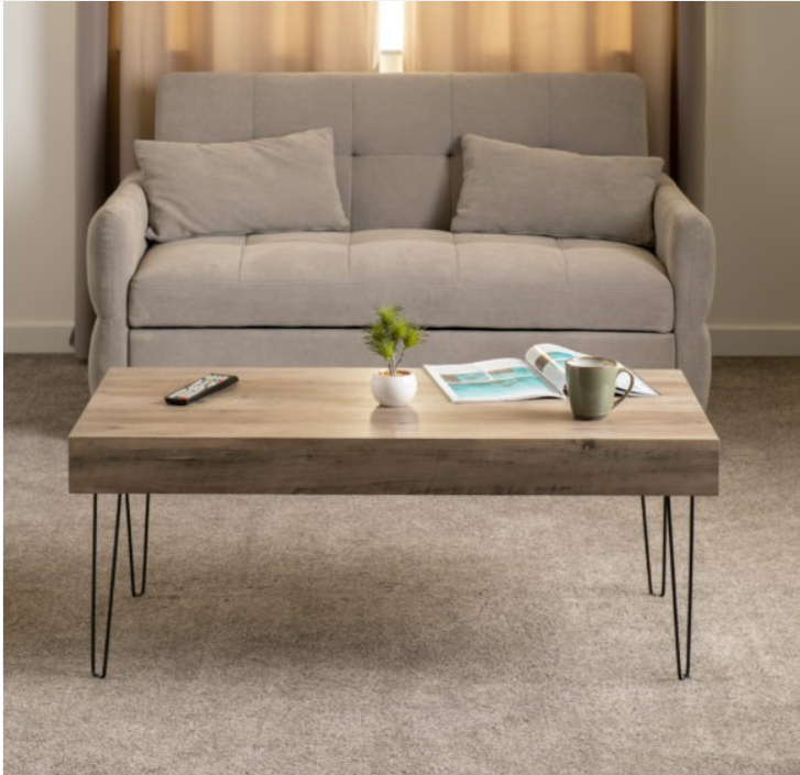 Troy Coffee Table Medium Oak Effect/Black