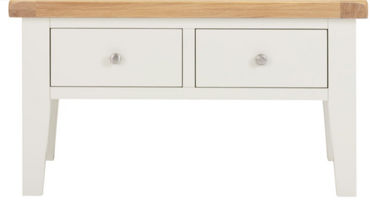 Windsor 2 Drawer Coffee Table Ivory/Oak