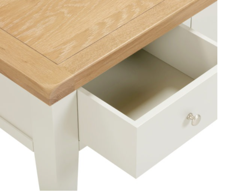 Windsor 2 Drawer Coffee Table Ivory/Oak