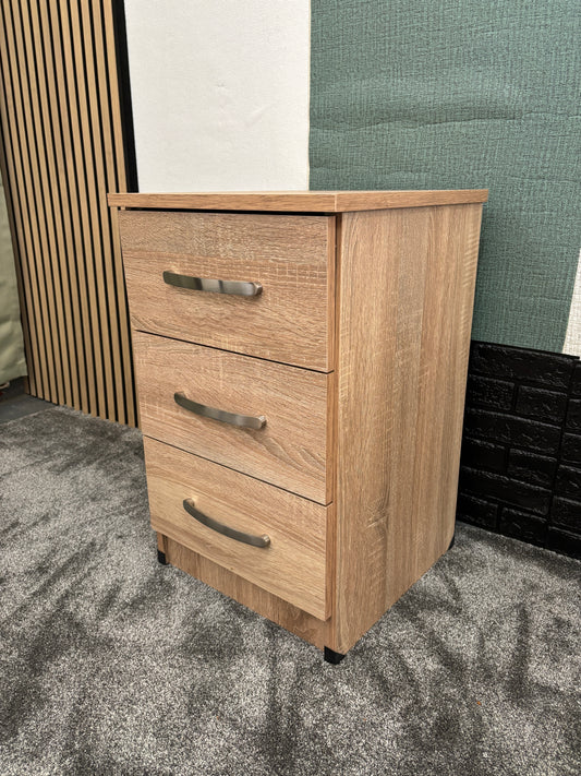 15"3 Drawers Bedside
