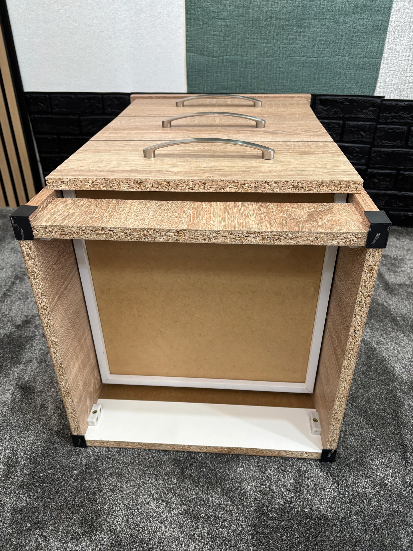 15"3 Drawers Bedside