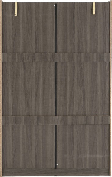Lisbon 2 Door Sliding Wardrobe Black Wood Grain