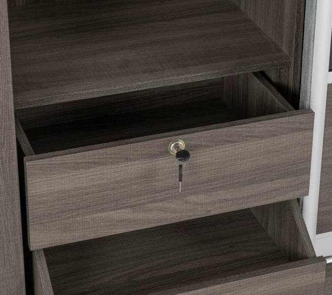Lisbon 2 Door Sliding Wardrobe Black Wood Grain