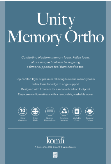 Komfi Unity Memory Ortho 19cm Mattress