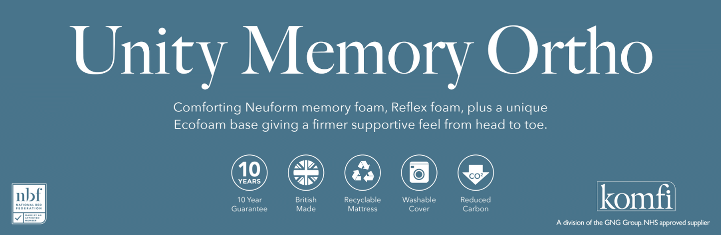 Komfi Unity Memory Ortho 19cm Mattress