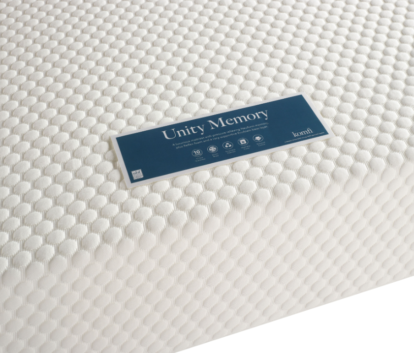 Komfi Unity Memory 19cm Mattress - Close up label