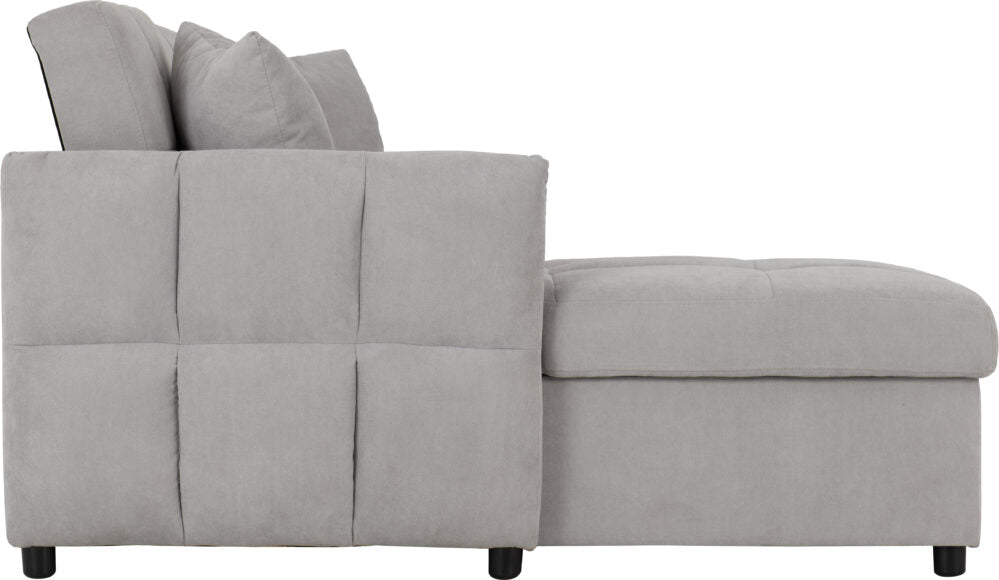 Chelsea Corner Sofa Bed Silver Grey Fabric