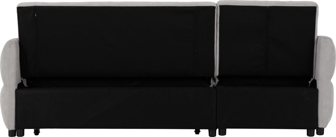 Chelsea Corner Sofa Bed Silver Grey Fabric