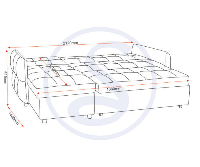 Chelsea Corner Sofa Bed Silver Grey Fabric