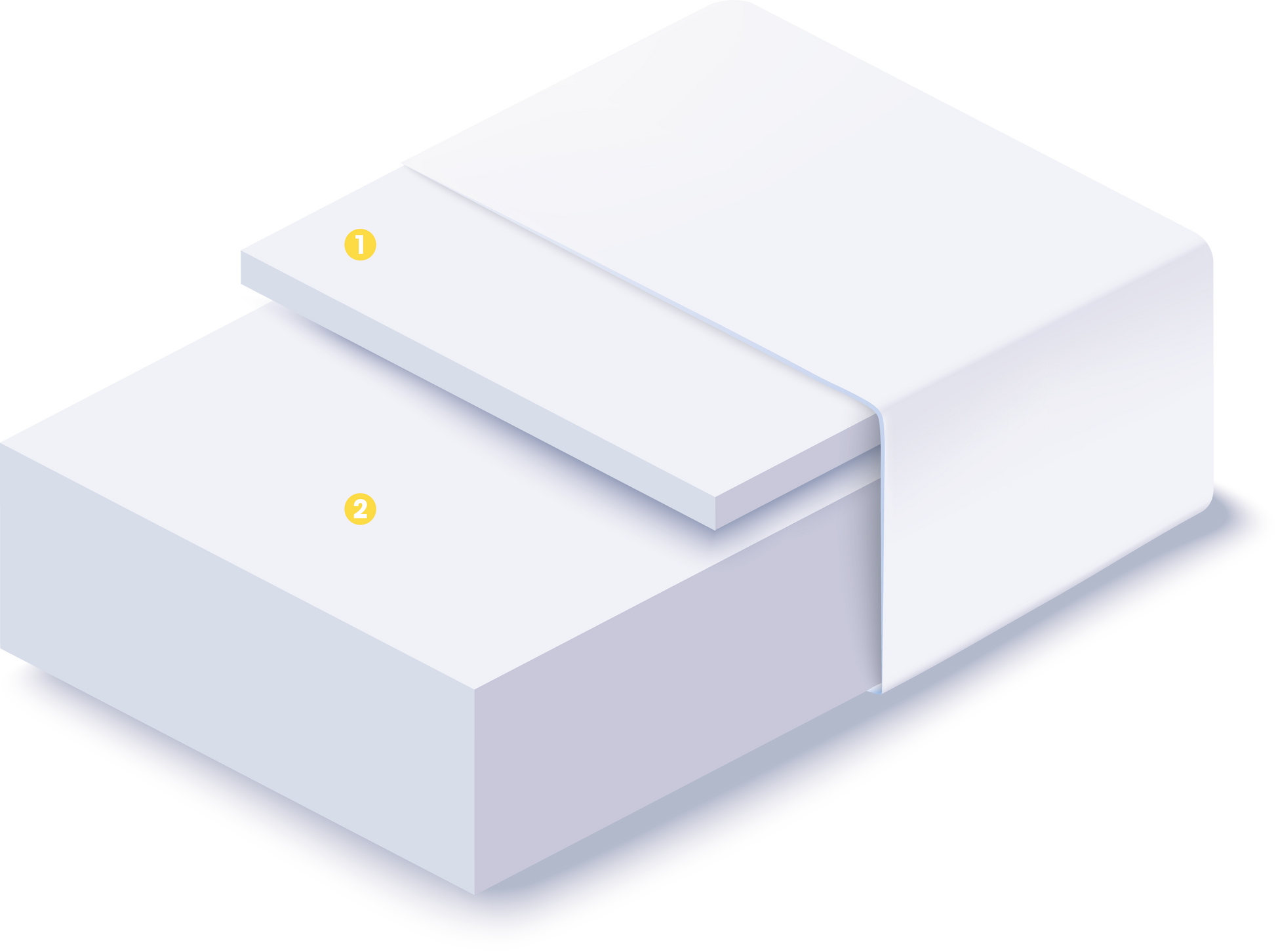 Breasley Uno sunrise Wave Mattress layered view