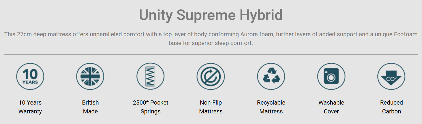 Komfi Unity Supreme Hybrid 2500 Pocket 27cm Mattress